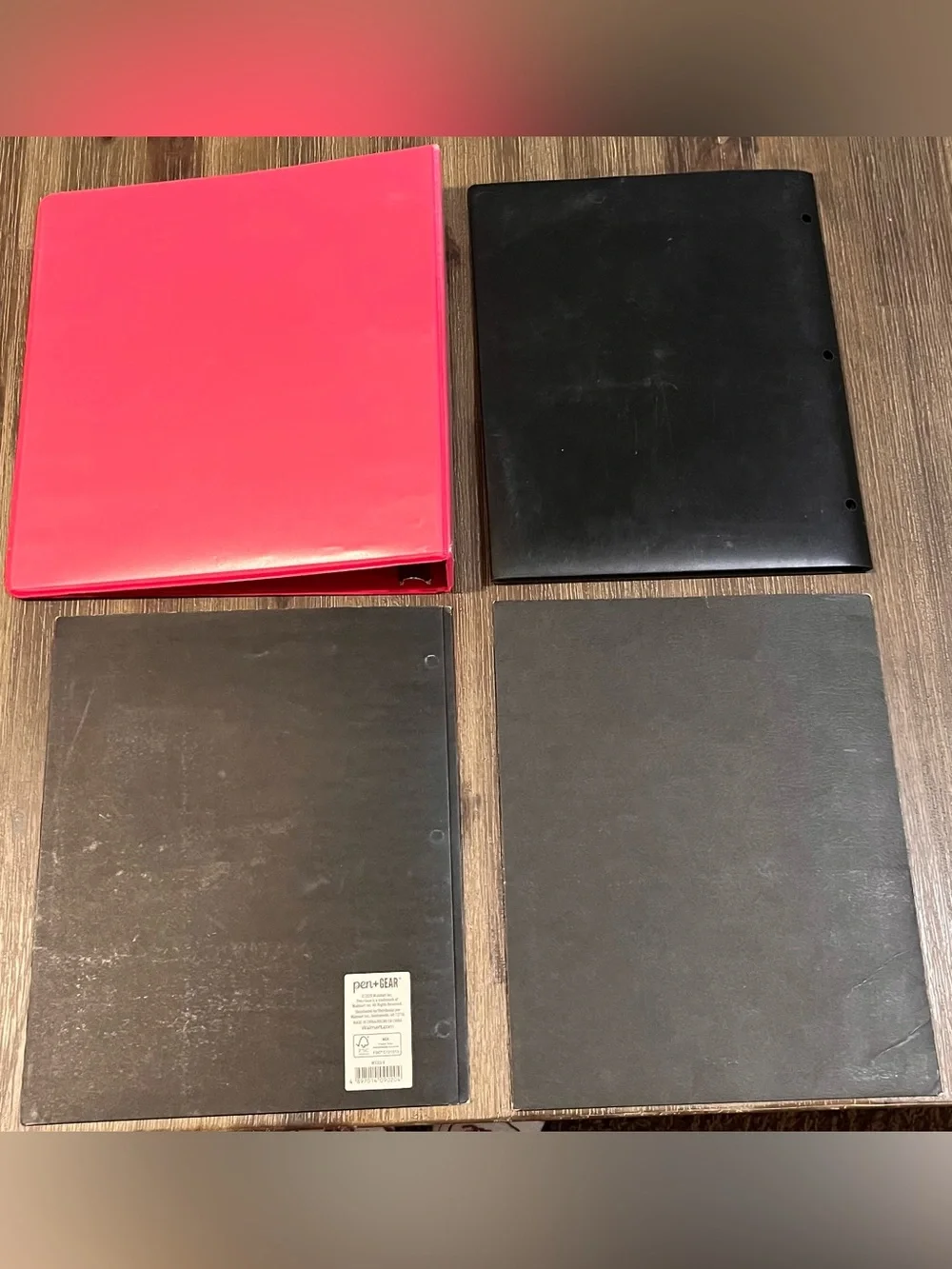 Five Star Black Folder and Bright Pink Binder Set